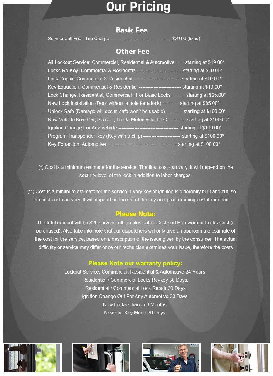 Dunellen Locksmith Service, Dunellen, NJ 732-508-2074 - price-list-n-16